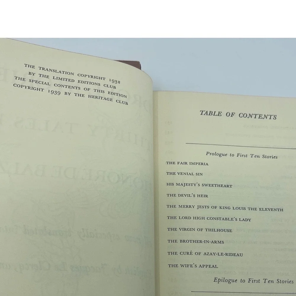 Honoré de Balzac Droll Stories & Slip Case The Heritage‎ Press 1939
